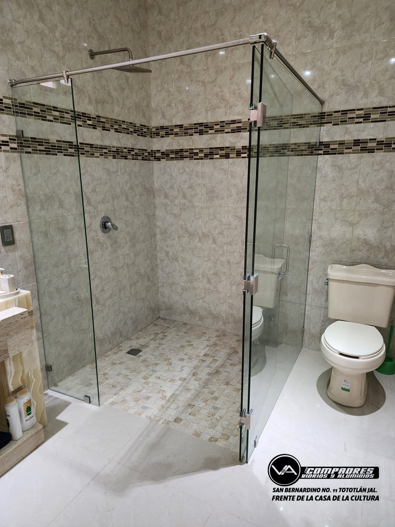 Division de baño escuadra