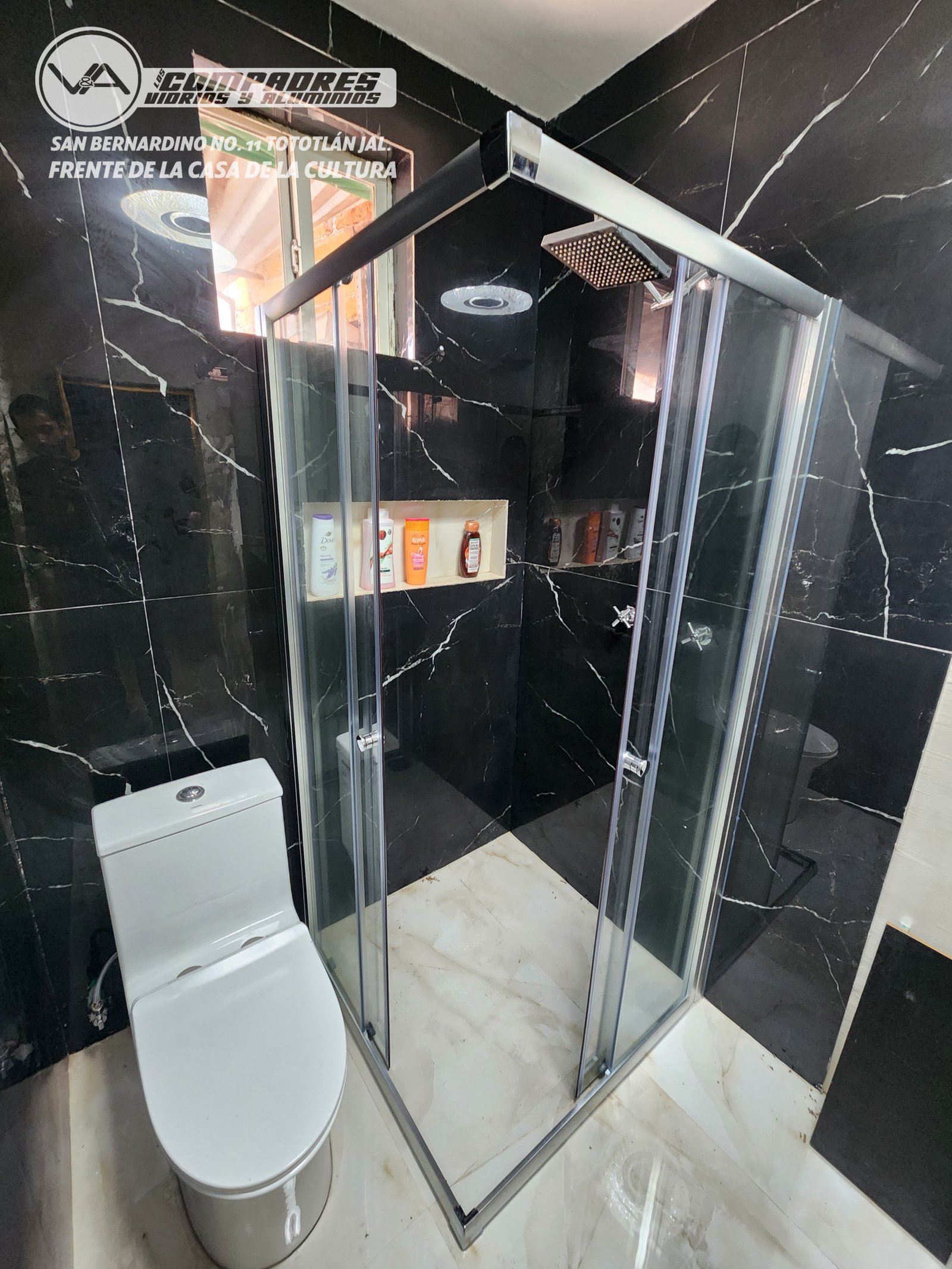 Division de baño escuadra