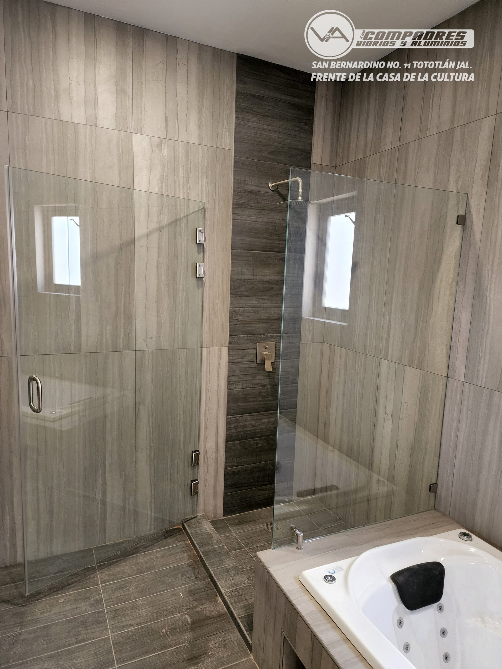 Division de baño abatible con fijo