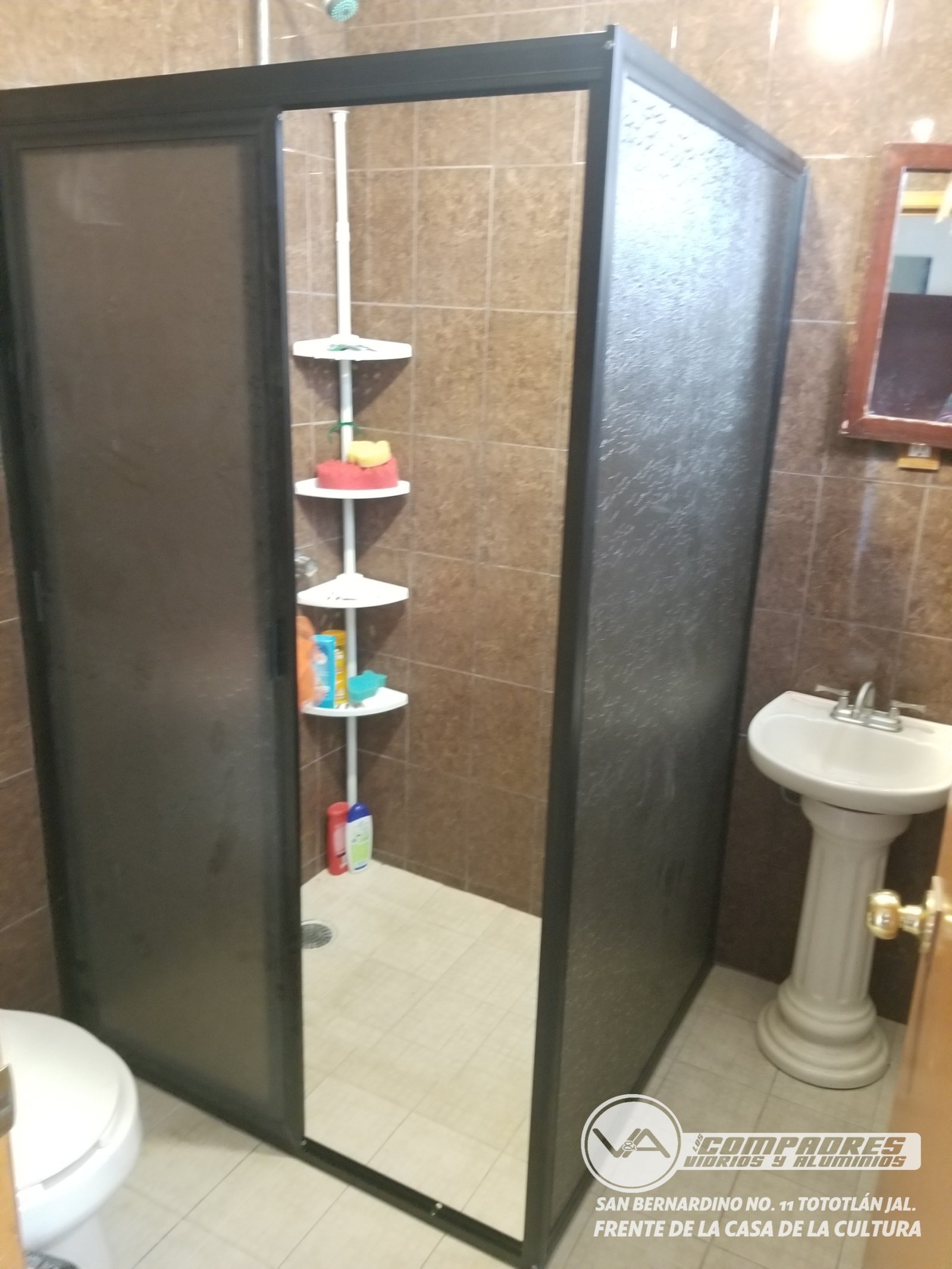 Division de baño escuadra fijo